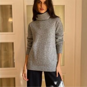 Aritzia Babaton Gray Oversized Turtleneck
